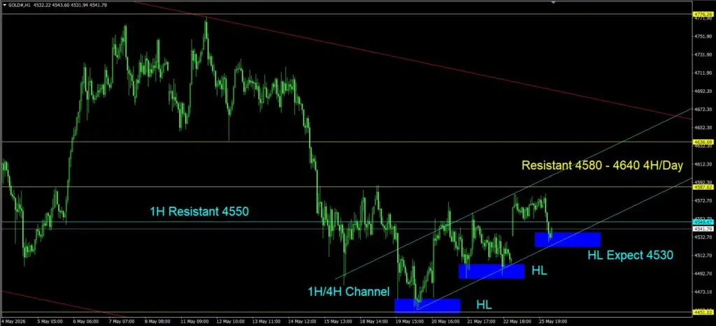 Daily Gold Spot Price Analysis 26 May 2026 1H goo invest trade