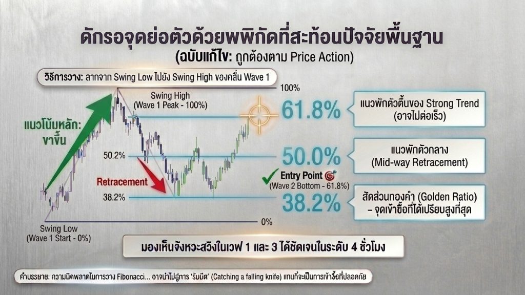 ระดับการพักฐาน Fibonacci gooinvesttrade